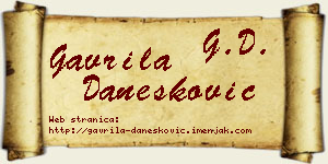Gavrila Danesković vizit kartica